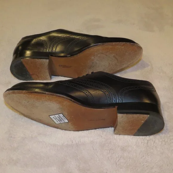 J.M. Weston 391 Black Leather Brogues US 7D Dust Bags & Box